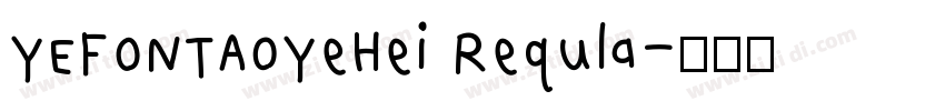YEFONTAoYeHei Requla字体转换